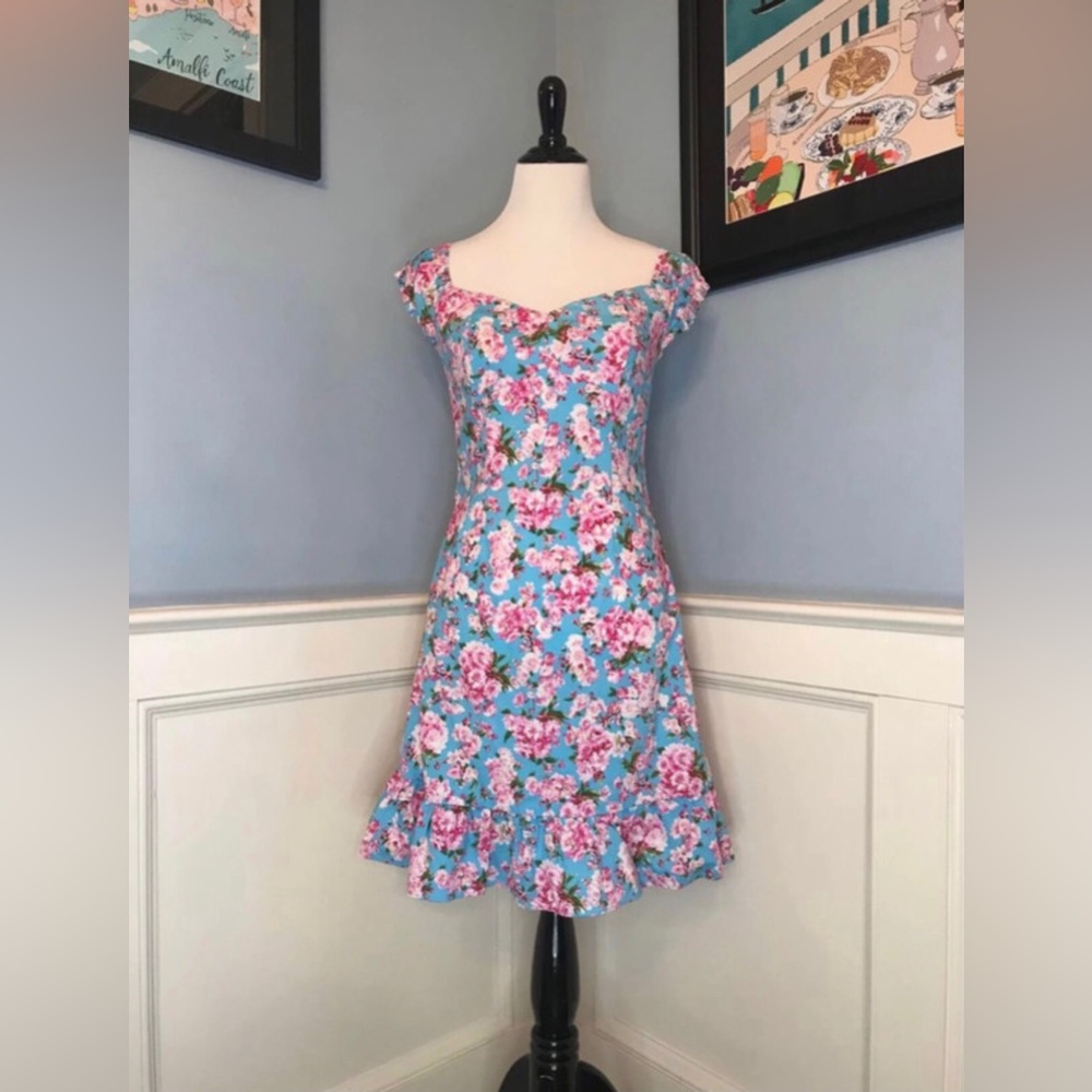 RARE! Bernie Dexter Retro 50s Rockabilly Pinup Style Toff Dress Sz L